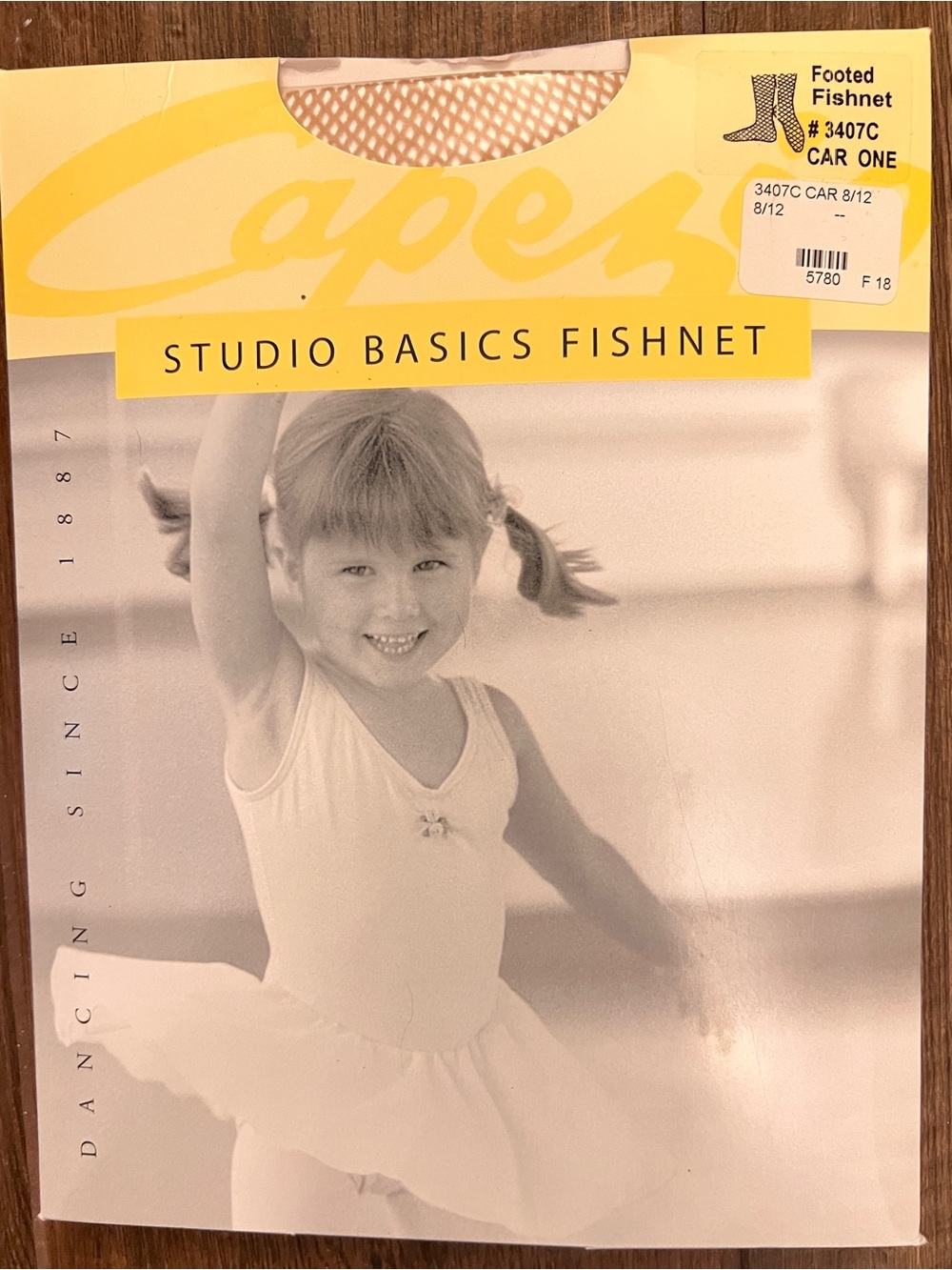 Capezio Girls' Studio Basics Fishnet Footed Tights - Carmel
